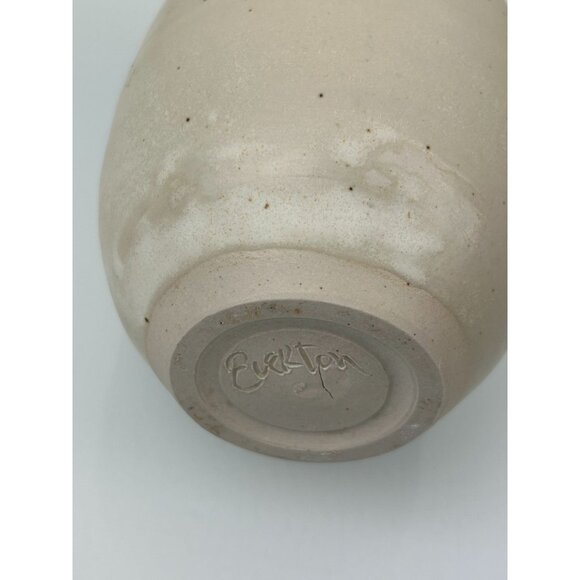 Everton Artist Signed Pottery Art Vase Handmade Eclectic 7.5" READ - Picture 14 of 16